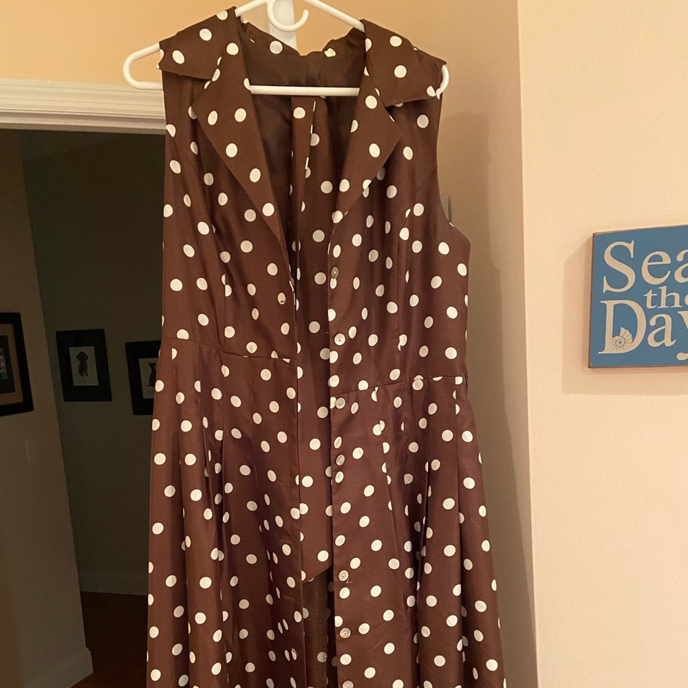 Retro 1950 1960 Swing Polka dot Dress with Belt